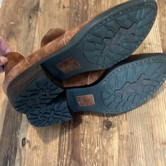 Born Beth Western Distressed Tobacco Brown Suede Ankle Boot - Picture 6 of 9